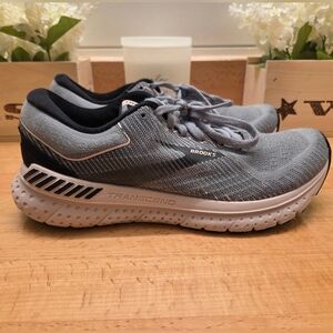 Brooks Transcend 7 Shoes Womens Size 8 Gray Black Running Sneakers